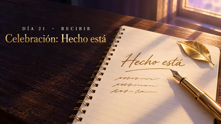 Día 21 · Celebración: "Hecho está"